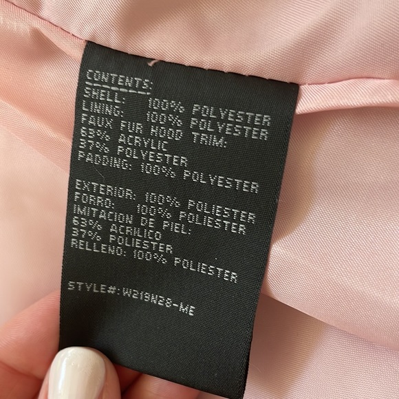 WeatherTamer puffy coat- black/pink-size 2T - Picture 6 of 8